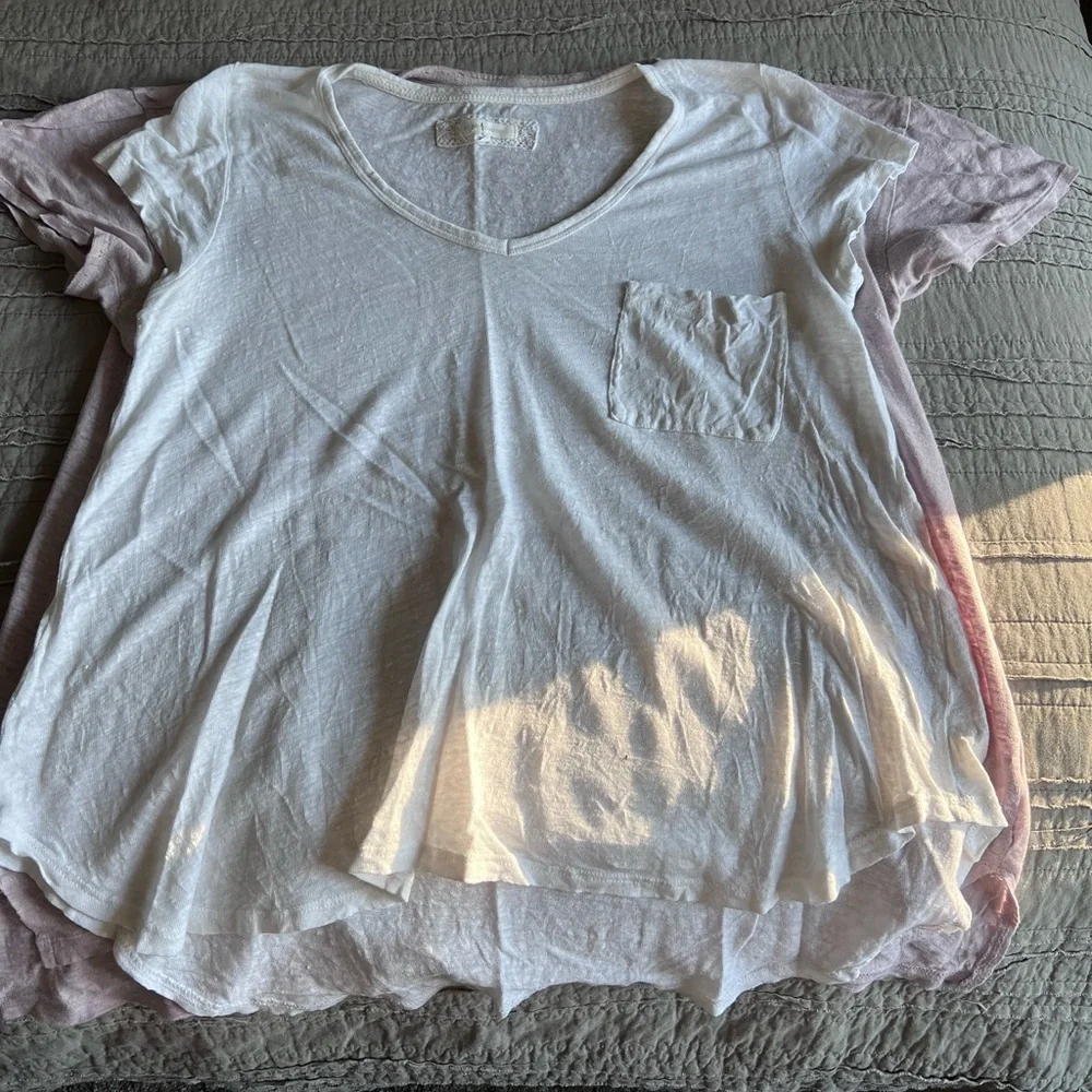 Anthropologie Pure Good Linen T-shirt - Picture 1 of 7
